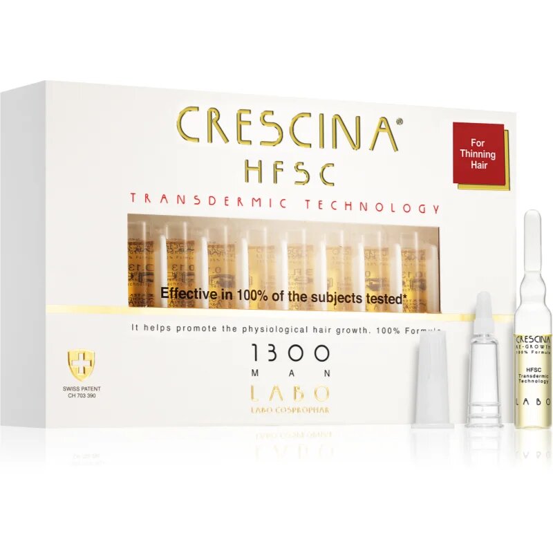 Crescina Transdermic 1300 Re-Growth грижа за растеж на косата за мъже 20x35 мл.