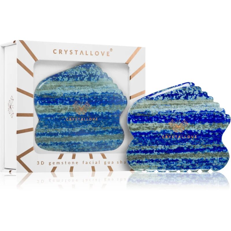 Crystallove Lapis Lazuli Contour Gua Sha масажно приспособление 1 бр.