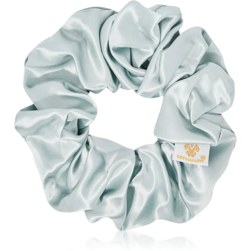 Crystallove Mulberry Silk Scrunchie копринен ластик за коса Amazonite 1 бр.