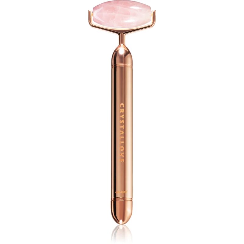 Crystallove Vibrating Roller Rose Quartz масажно приспособление за лице 1 бр.