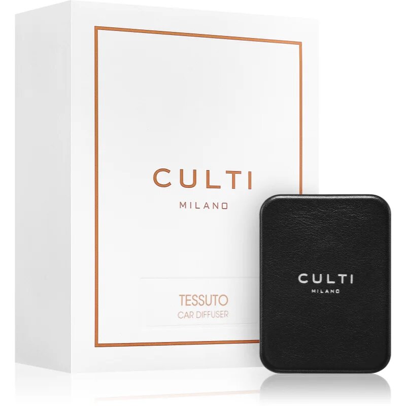 Culti Milano Car Diffuser Black Tessuto aроматизатор за автомобил + резервен пълнител 73x53 см