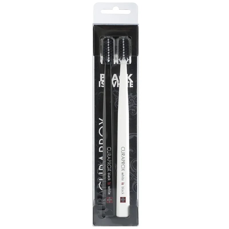Curaprox 540 Black is White четки за зъби ултра софт Black & White 2 бр.