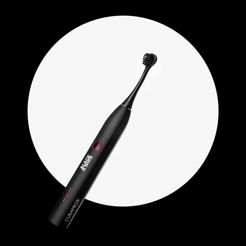Curaprox Hydrosonic Black is White звукова електрическа четка за зъби с избелващ ефект 1 бр.