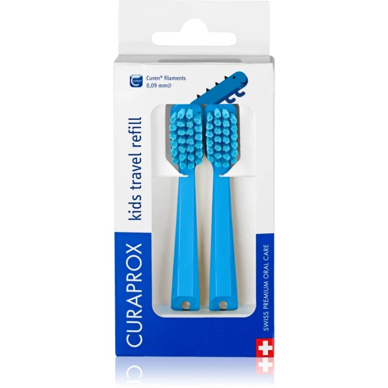 Curaprox Kids Travel refill сменяеми глави за четка за зъби Blue 2 бр.
