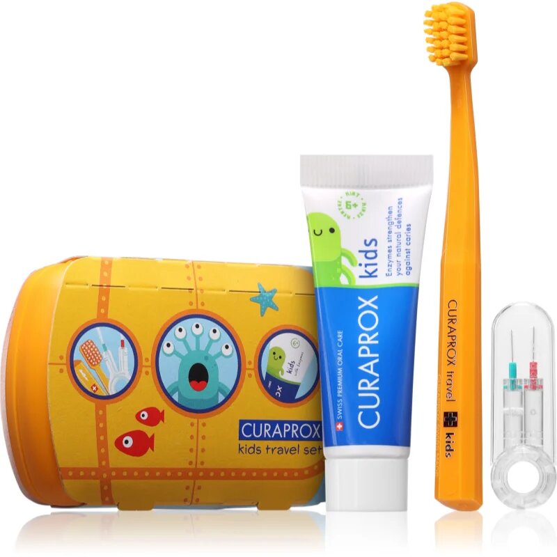 Curaprox Kids Travel Set комплект за пътуване за зъби език и венци за деца 1 бр.