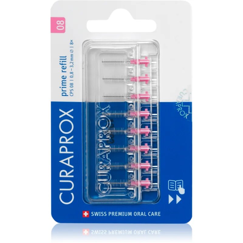 Curaprox Prime Refill резервни четки за междузъбно пространство в блистер CPS 08 08 - 32 mm 8 бр.