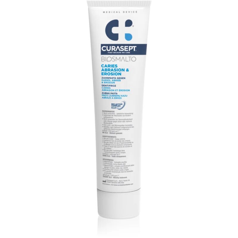 Curasept Caries Abrasion & Erosion паста за зъби защитаваща от зъбен кариес 75 мл.