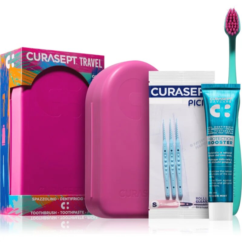 Curasept Travel Set комплект за пътуване за зъби език и венци