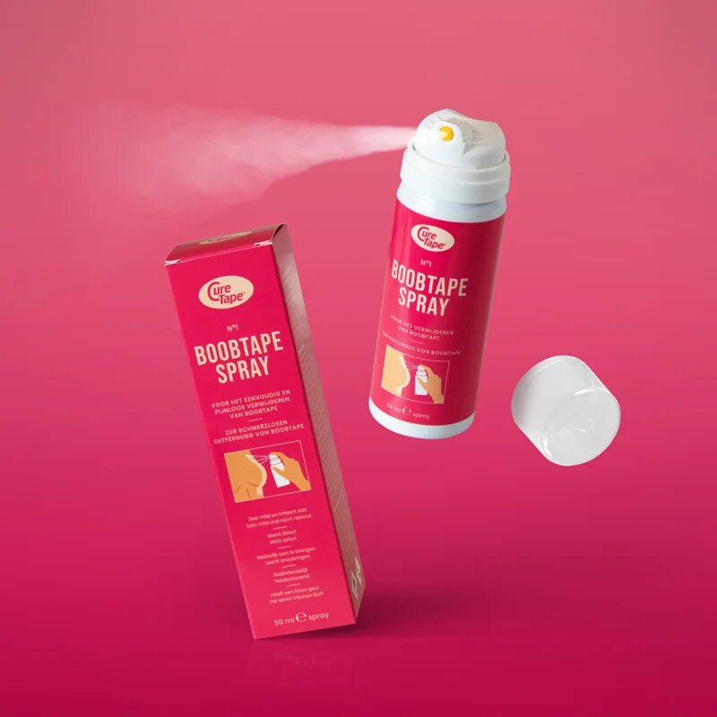 CureTape® Boob Tape Remover Spray продукт за отстраняване на фиксиращи ленти в спрей 50 мл.