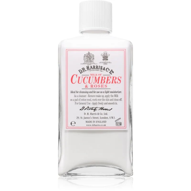D.R. Harris Milk of Cucumber and Roses хидратиращо почистващо мляко 100 мл.