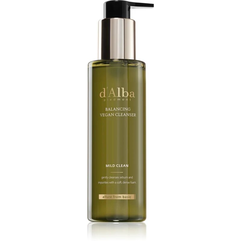 d'Alba Mild Skin Balancing Vegan Cleanser овлажняващ почистващ гел с успокояващ ефект 200 мл.