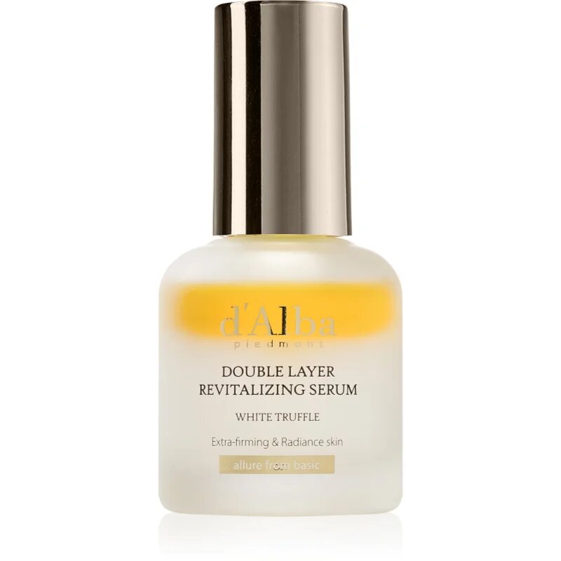 d'Alba White Truffle Double Layer Revitalizing Serum ревитализиращ серум за лице за освежаване и хидратация 30 мл.