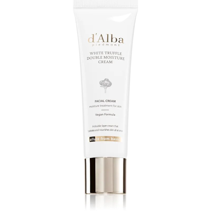 d'Alba White Truffle Double Moisture Cream подхранващ успокояващ крем за лице с хидратиращ ефект 60 мл.