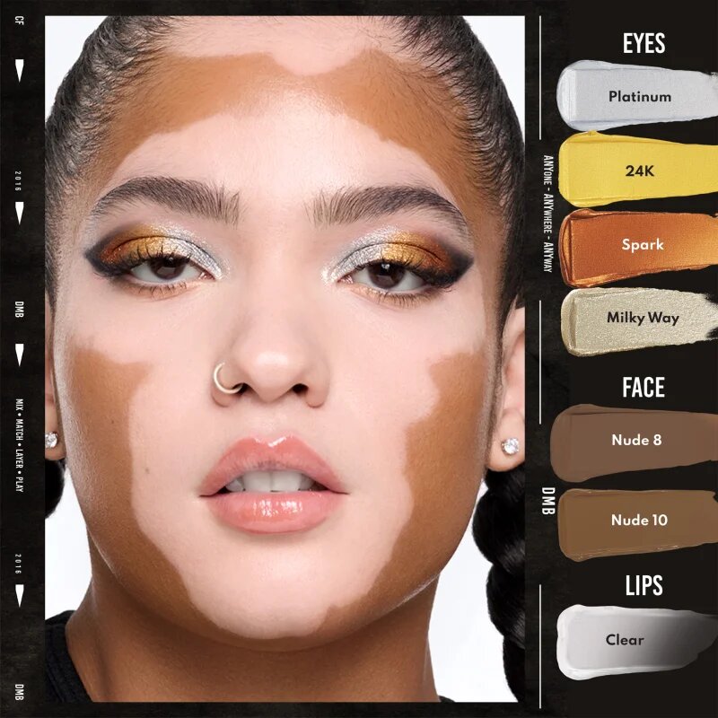 Danessa Myricks Beauty Colorfix Liquid Metals мултифункционален грим за очи устни и лице цвят Platinum 10 мл.