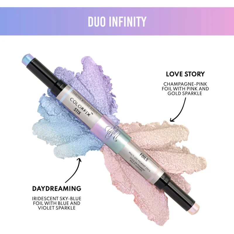 Danessa Myricks Beauty Colorfix Stix мултифункционален грим за очи устни и лице лимитирано издание цвят Infinity 2x3 гр.