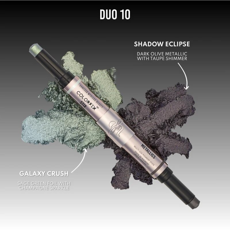 Danessa Myricks Beauty Colorfix Stix мултифункционален грим за очи устни и лице цвят Duo 10 Galaxy Crush/Shadow Eclipse 2x3 гр.