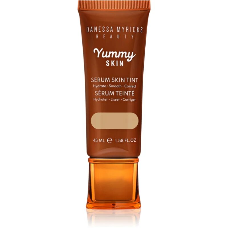Danessa Myricks Beauty Yummy Skin Serum Skin Tint хидратиращ фон дьо тен с изглаждащ ефект цвят 4.5 - Light To Medium With Warm Undertones 45 мл.