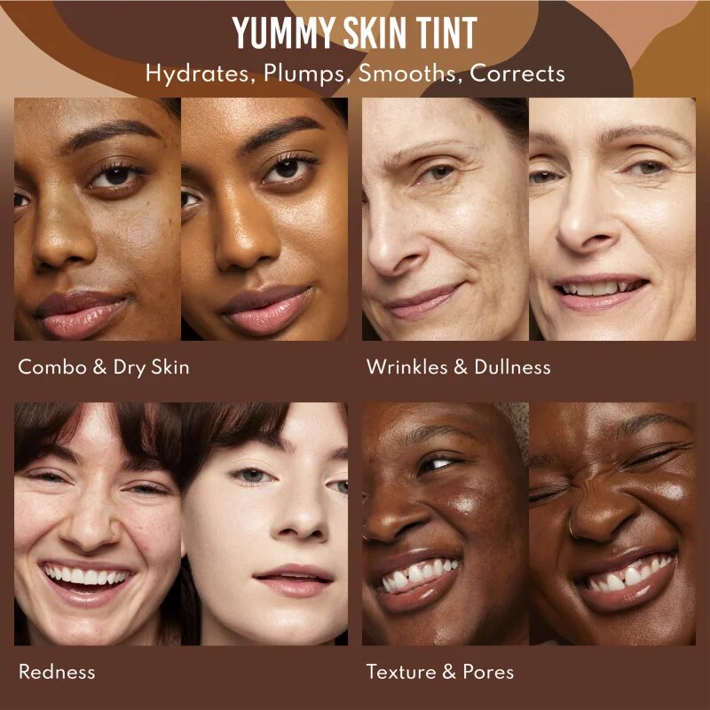 Danessa Myricks Beauty Yummy Skin Serum Skin Tint хидратиращ фон дьо тен с изглаждащ ефект цвят 4.5 - Light To Medium With Warm Undertones 45 мл.