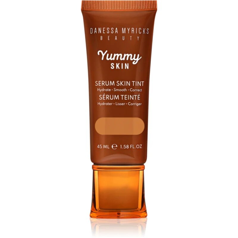 Danessa Myricks Beauty Yummy Skin Serum Skin Tint хидратиращ фон дьо тен с изглаждащ ефект цвят 9 - Medium to Tan Skin with Neutral Olive Undertones 4