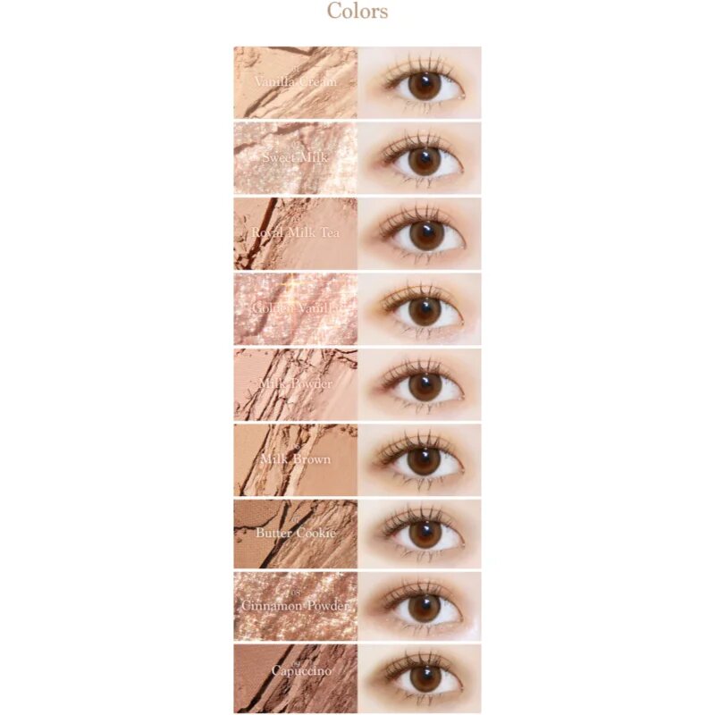 Dasique Eye Shadow Palette палитра сенки за очи цвят 07 Milk Latte 7 гр.