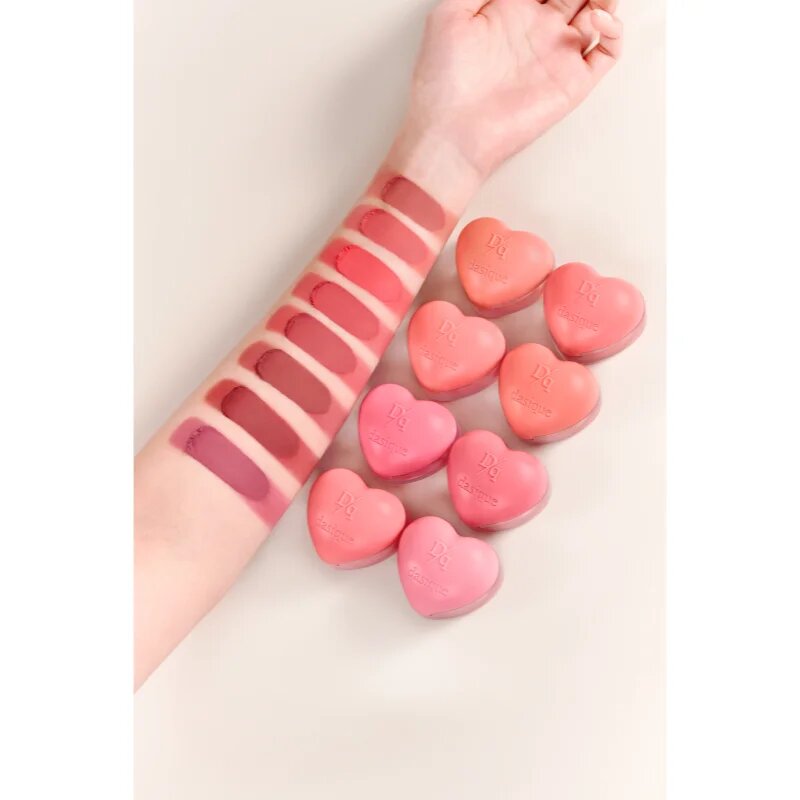 Dasique Souffle Color Pot мултифункционален грим за устни и скули с четка цвят 09 Haze Rosy 6.5 гр.
