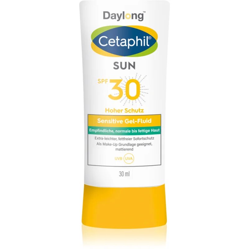 Daylong Cetaphil SUN Sensitive Gel-Fluid лек защитен флуид за чувствителна кожа на лицето SPF 30 30 мл.