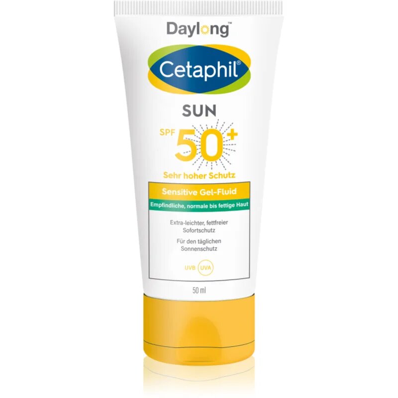 Daylong Cetaphil SUN Sensitive лек защитен флуид за чувствителна кожа на лицето SPF 50+ 50 мл.