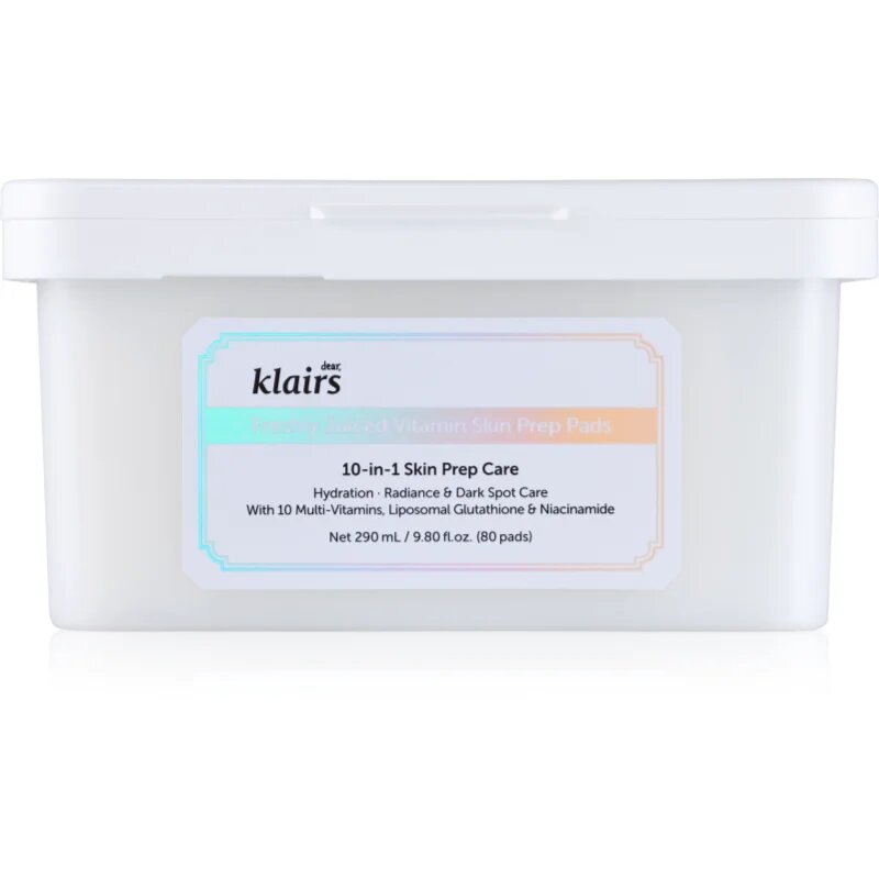 Dear Klairs Freshly Juiced Vitamin Skin Prep Pad тонизиращи възглавнички за освежаване и хидратация 80 бр.