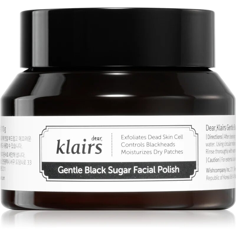 Dear Klairs Gentle Black Sugar Facial Polish хидратиращ пилинг за лице 110 гр.