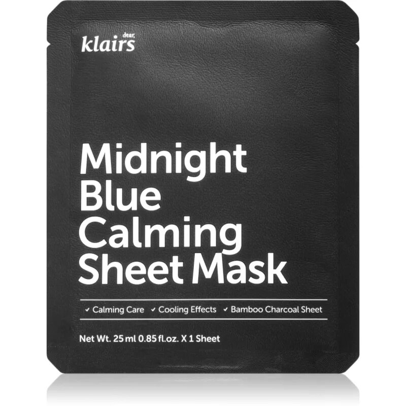 Dear Klairs Midnight Blue Calming Sheet Mask успокояваща платнена маска 25 мл.