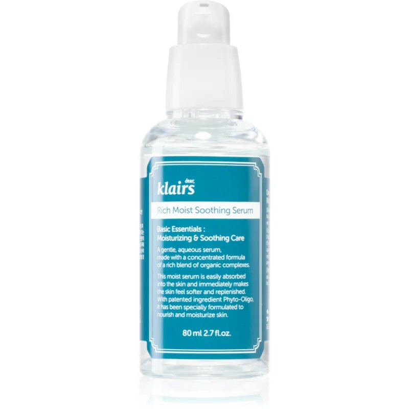 Dear Klairs Rich Moist Soothing Serum успокояващ серум за лице с хидратиращ ефект 80 мл.