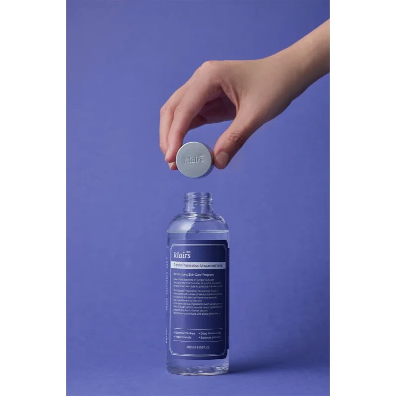 Dear Klairs Supple Preparation Unscented Toner хидратиращ тоник изравняващ pH на кожата без парфюм 180 мл.