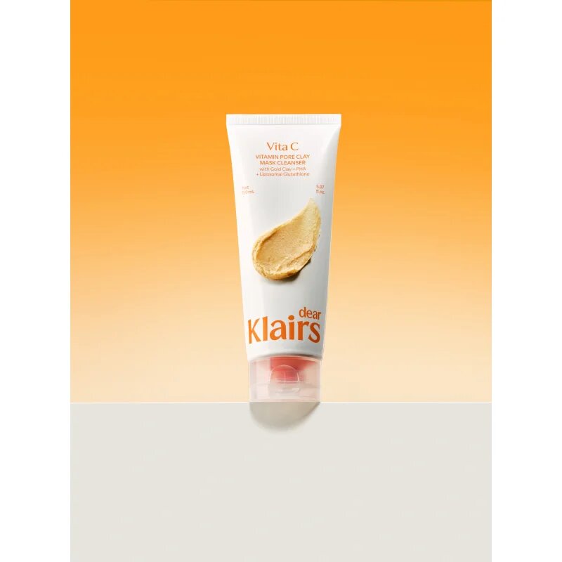 Dear Klairs Vitamin Pore Clay Mask Cleanser хидратираща почистваща пяна за озаряване на лицето 150 мл.