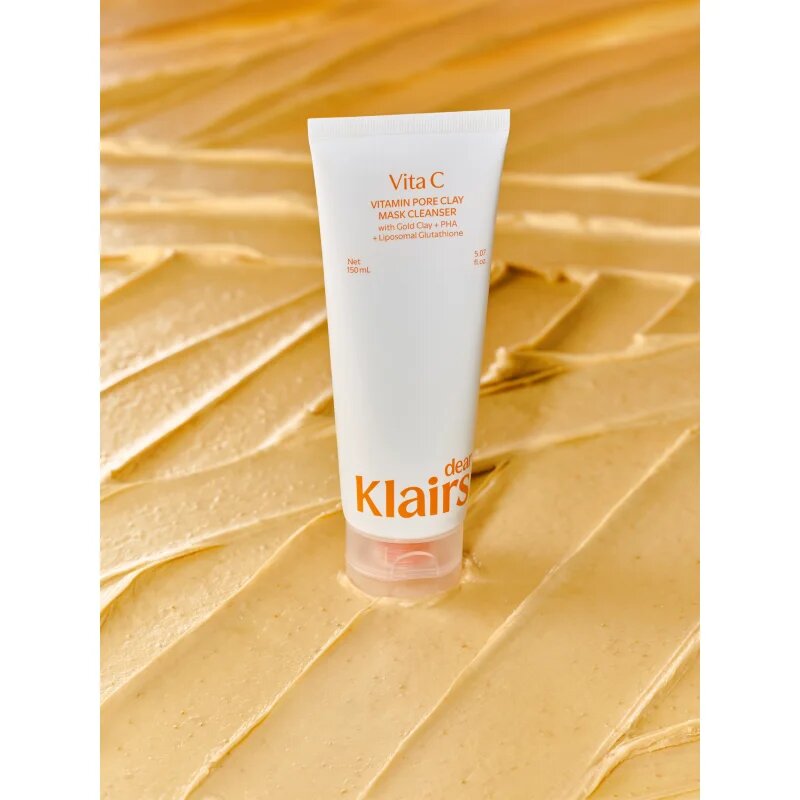 Dear Klairs Vitamin Pore Clay Mask Cleanser хидратираща почистваща пяна за озаряване на лицето 150 мл.