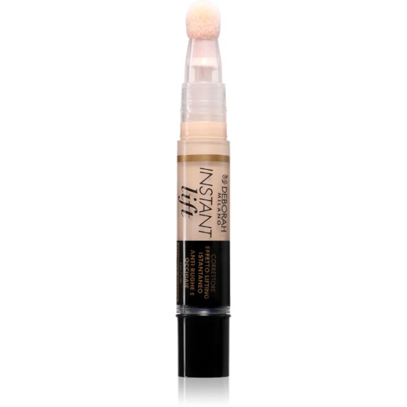 Deborah Milano Instant Lift течен коректор с гъба апликатор цвят 2 Beige 4.2 гр.