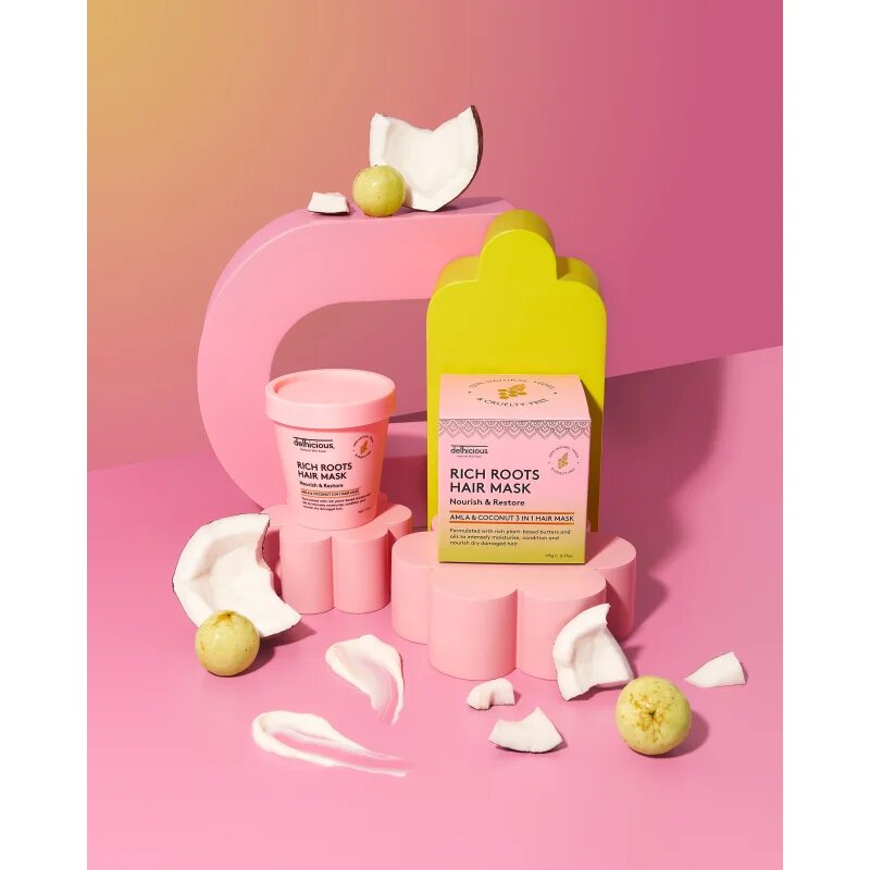 delhicious RICH ROOTS Nourishing Hair Mask подхранваща маска за коса 3 в 1 175 гр.