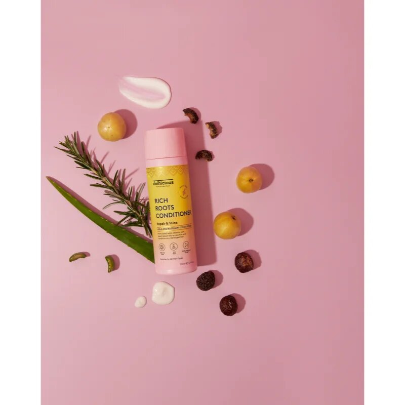 delhicious RICH ROOTS Repair & Shine Conditioner възстановяващ балсам за блясък и мекота на косата 250 мл.