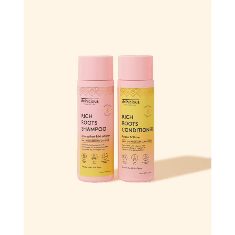 delhicious RICH ROOTS Repair & Shine Conditioner възстановяващ балсам за блясък и мекота на косата 250 мл.
