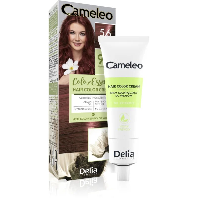 Delia Cosmetics Cameleo Color Essence боя за коса в туба цвят 5.6 Mahogany Brown 75 гр.