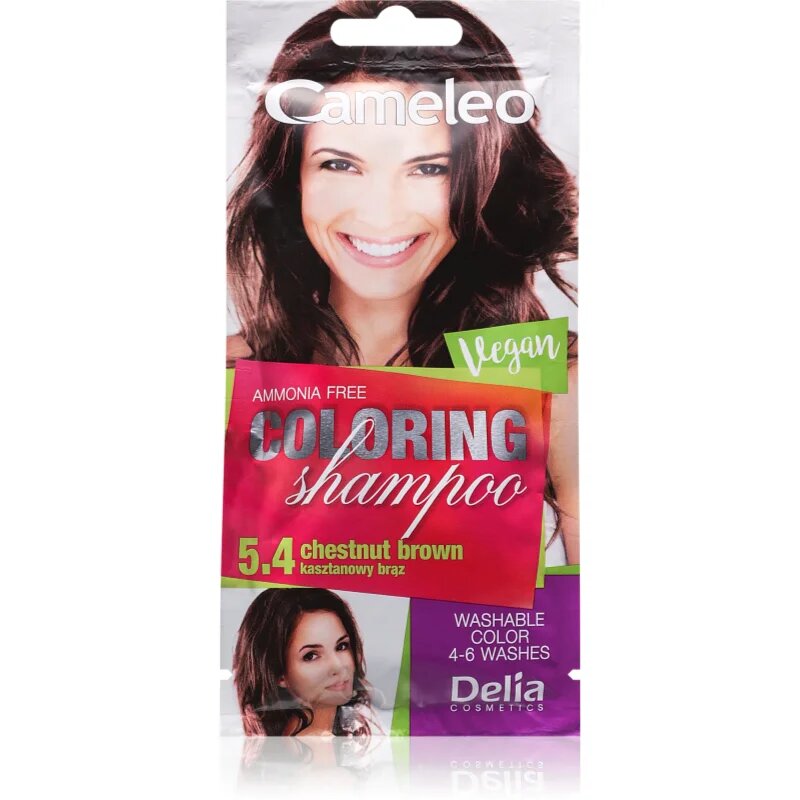 Delia Cosmetics Cameleo Coloring Shampoo тониращ шампоан За коса цвят 5.4 Chestnut Brown 40 мл.