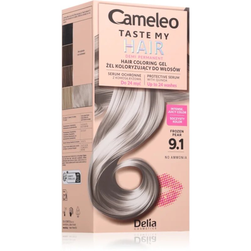 Delia Cosmetics Cameleo Taste My Hair полуперманентна тонираща боя за коса цвят 9.1 Frozen Pear 1 бр.