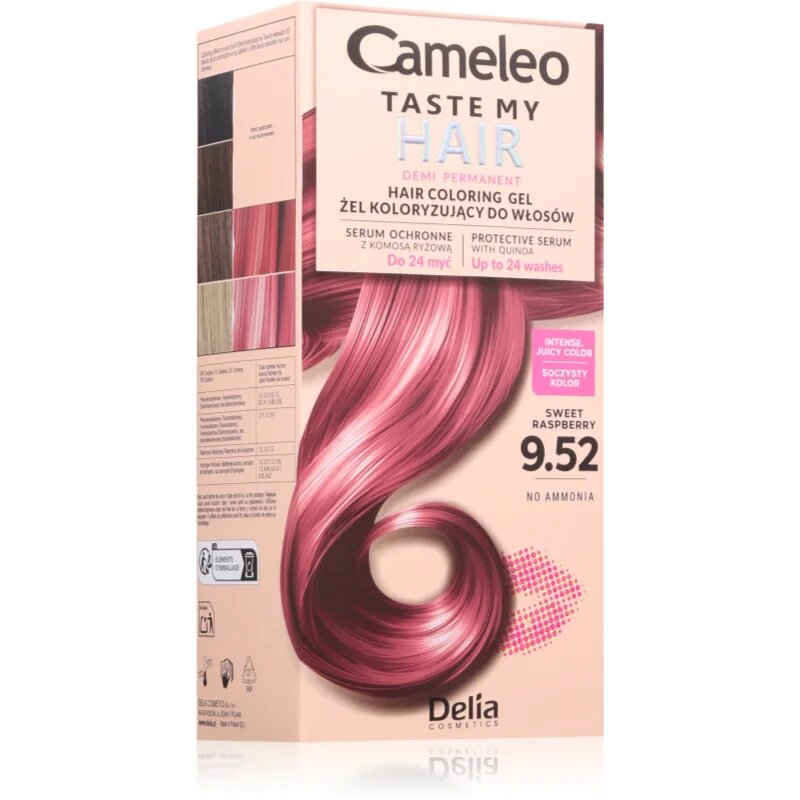 Delia Cosmetics Cameleo Taste My Hair полуперманентна тонираща боя за коса цвят 9.52 Sweet Raspberry 1 бр.