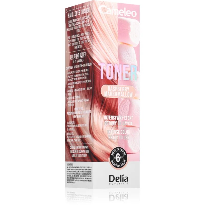 Delia Cosmetics Cameleo Toner цветен тонер За коса цвят Raspberry Marshmallow 75 мл.