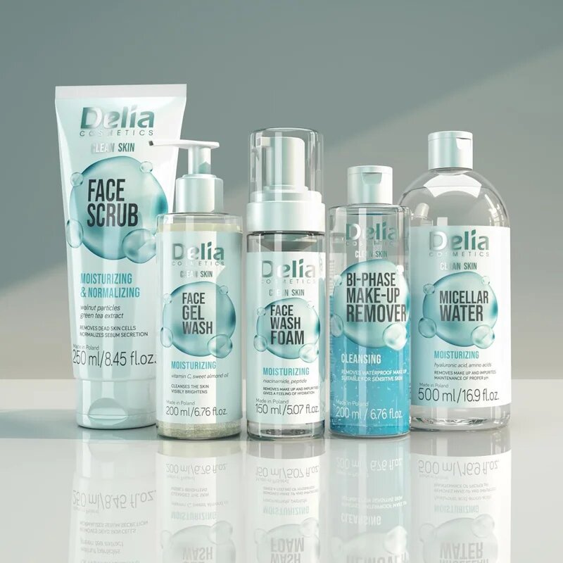 Delia Cosmetics Clean Skin хидратиращ пилинг за лице 250 мл.