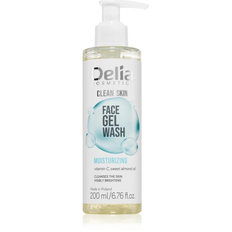 Delia Cosmetics Clean Skin овлажняващ почистващ гел за лице 200 мл.