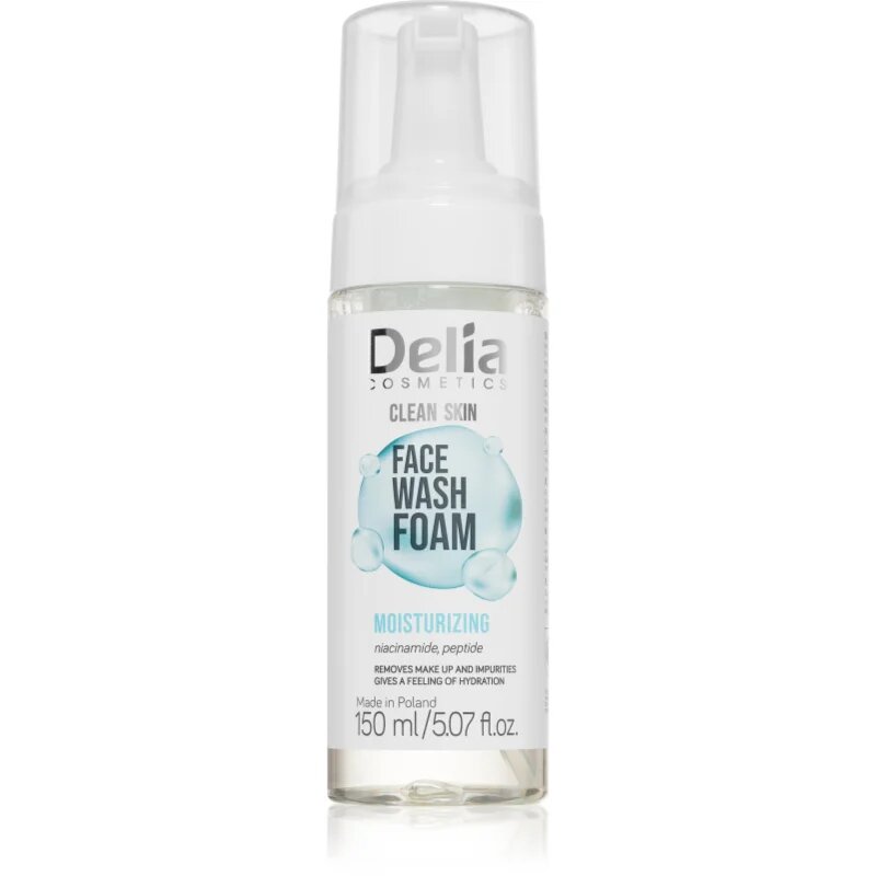 Delia Cosmetics Clean Skin почистваща пяна за лице с хидратиращ ефект 150 мл.