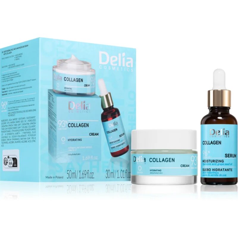 Delia Cosmetics Collagen Set подаръчен комплект за лице врат и деколкте