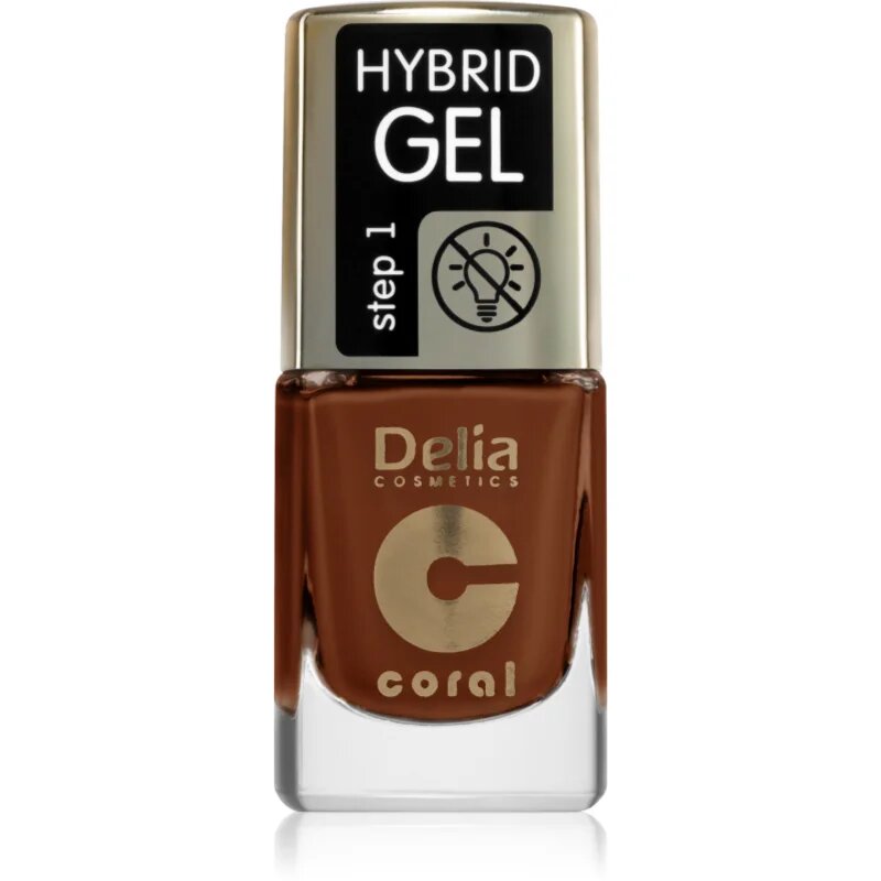 Delia Cosmetics Coral Nail Enamel Hybrid Gel гел лак за нокти цвят 144 11 мл.