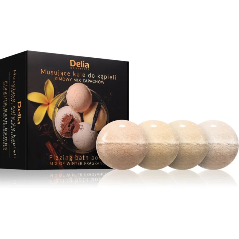 Delia Cosmetics Fizzing Bath Bombs Winter Mix подаръчен комплект за вана 4x100 гр.