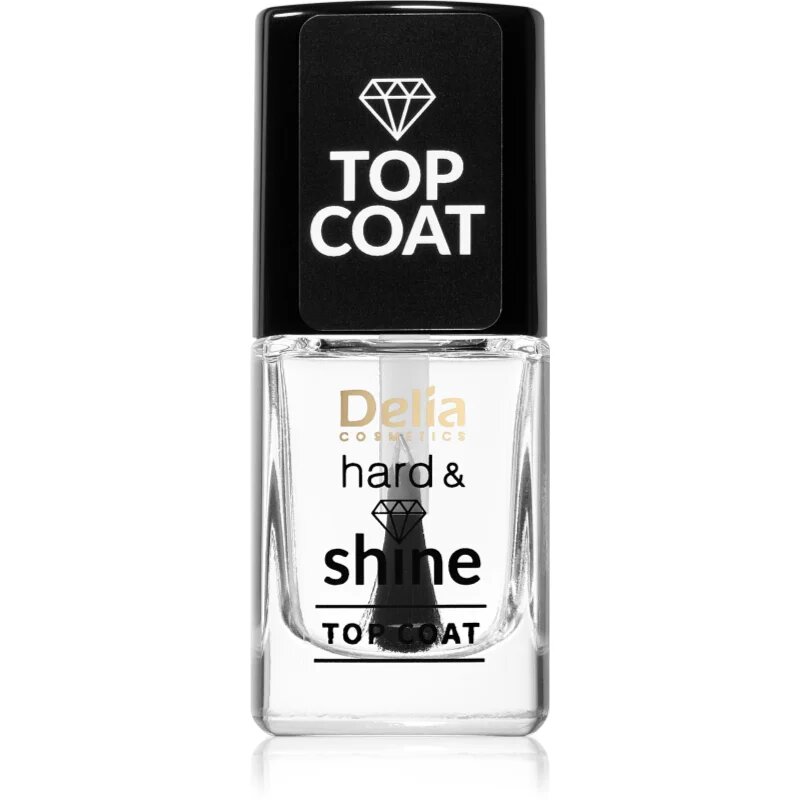 Delia Cosmetics Hard & Shine горен лак за нокти с дълготраен ефект 11 мл.